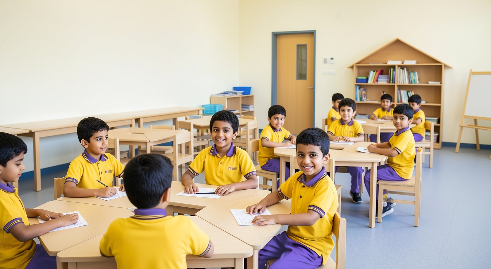 Happy Students in Classroom